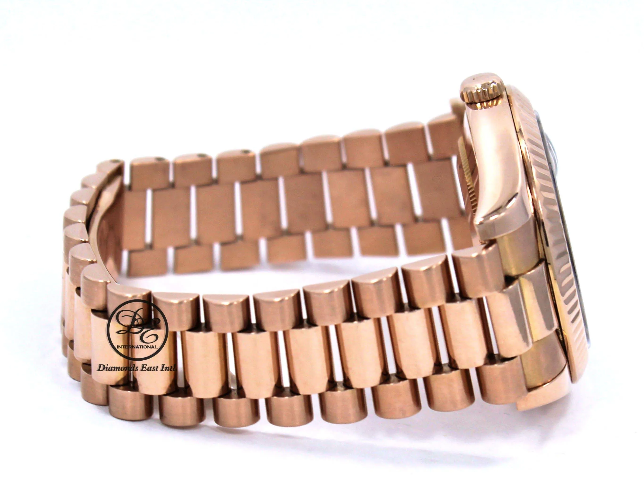 Rolex Day-Date II President 18K Rose Gold 218235 Factory Rose Diamond Dial
