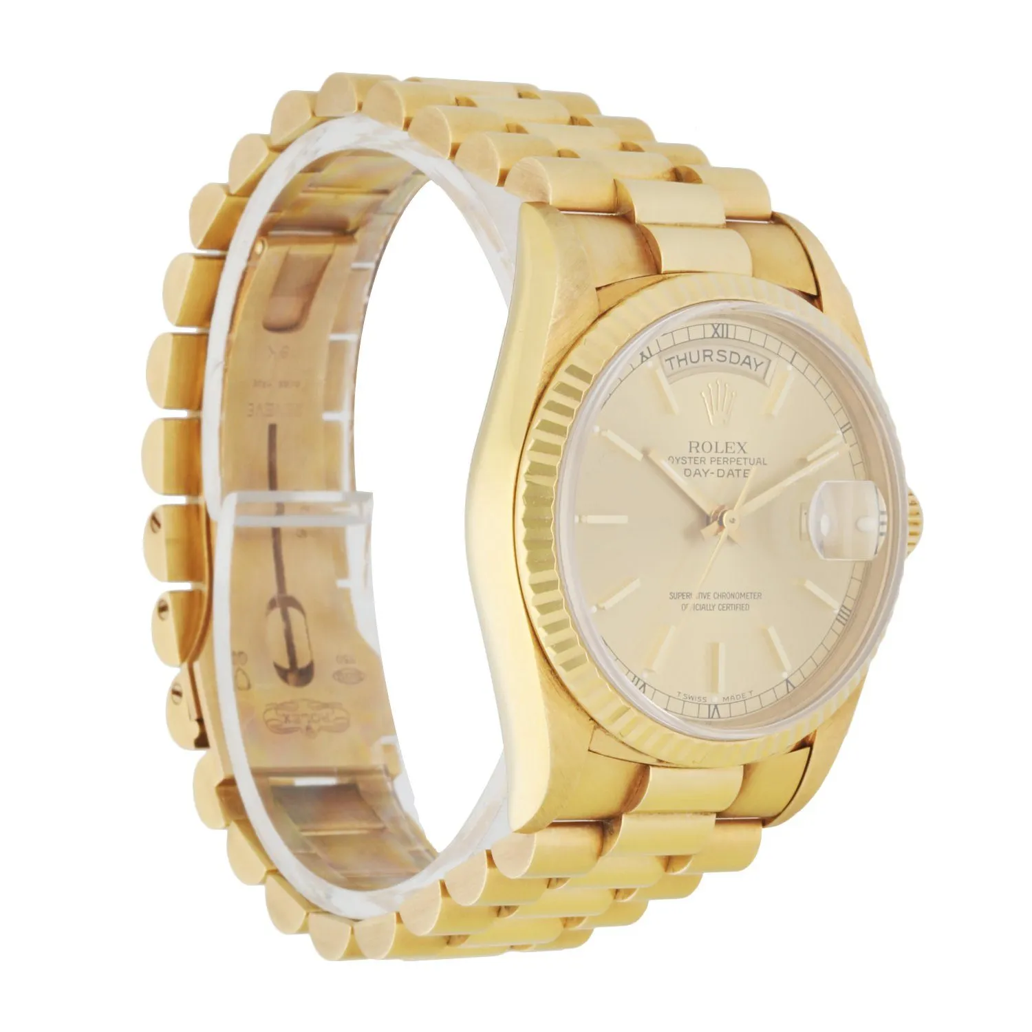 Rolex Day Date President 18238 18k Yellow Gold Men's Watch