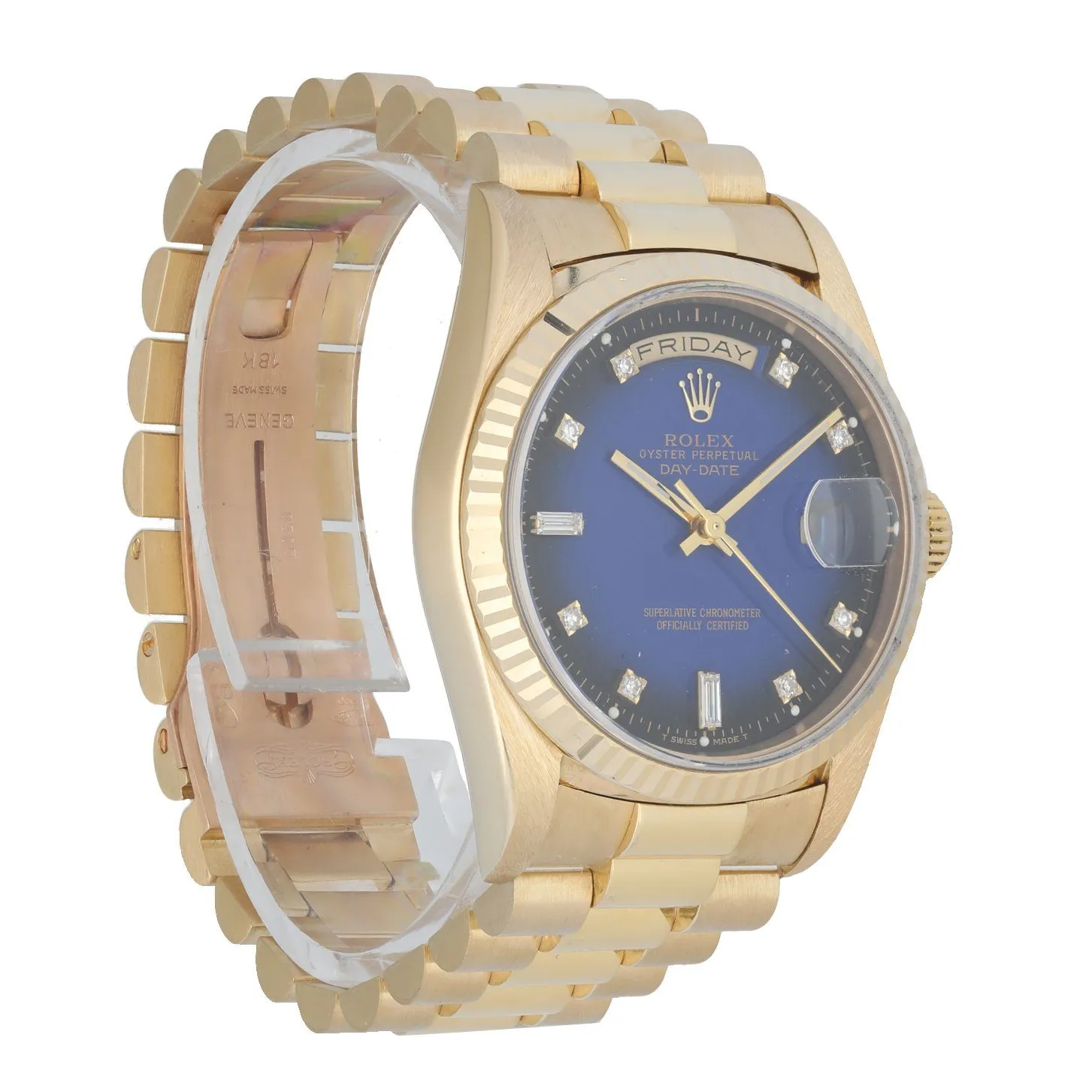 Rolex Day-Date president 18238 Diamond Dial Mens Watch Box & Papers