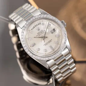 Rolex Day-Date White Gold Diamond Set Dial ref 1803