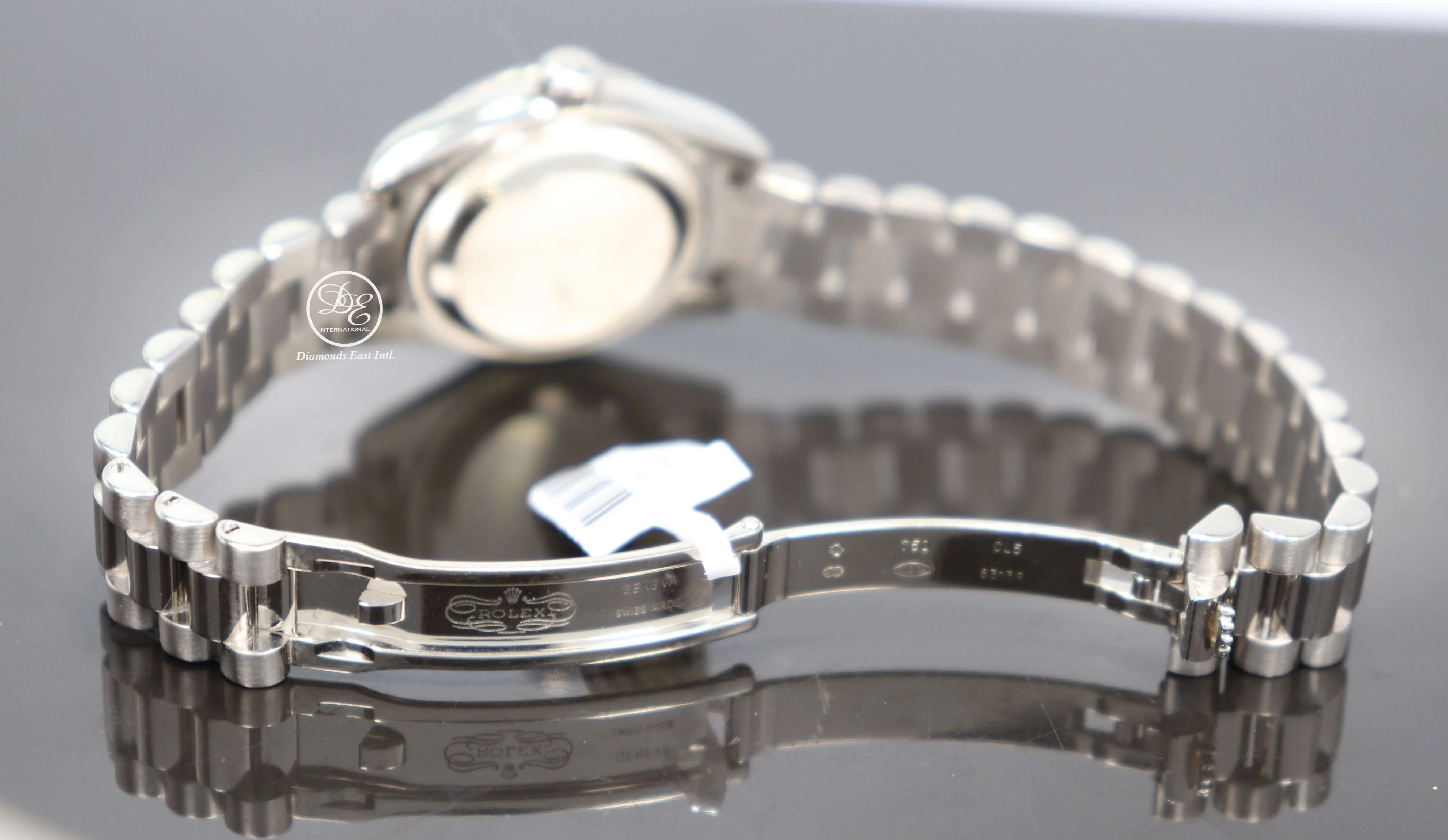 Rolex President 179159 Datejust 18K White Gold Factory Crown Collection MOP Diamond Dial and Bezel Watch