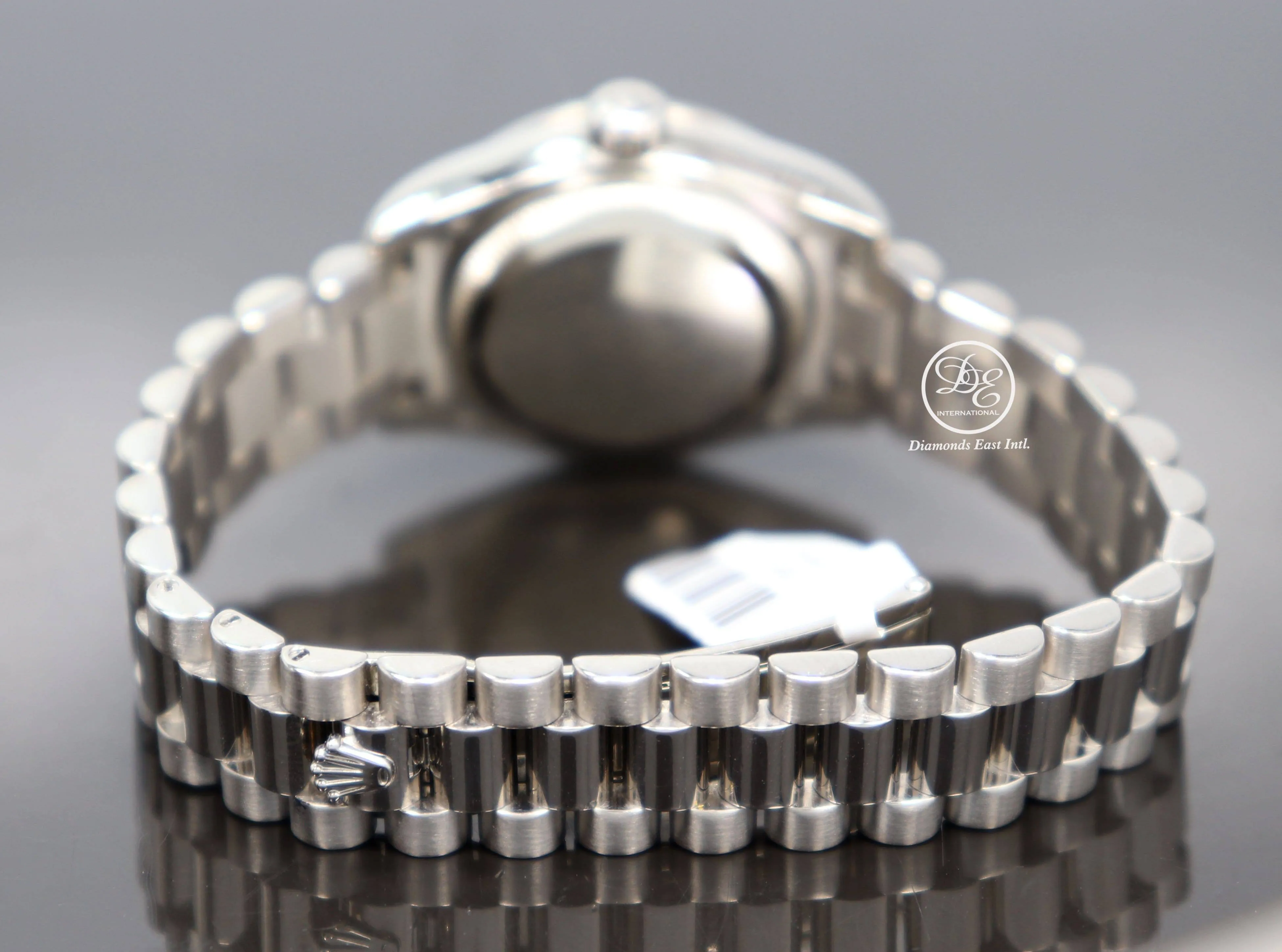 Rolex President 179159 Datejust 18K White Gold Factory Crown Collection MOP Diamond Dial and Bezel Watch