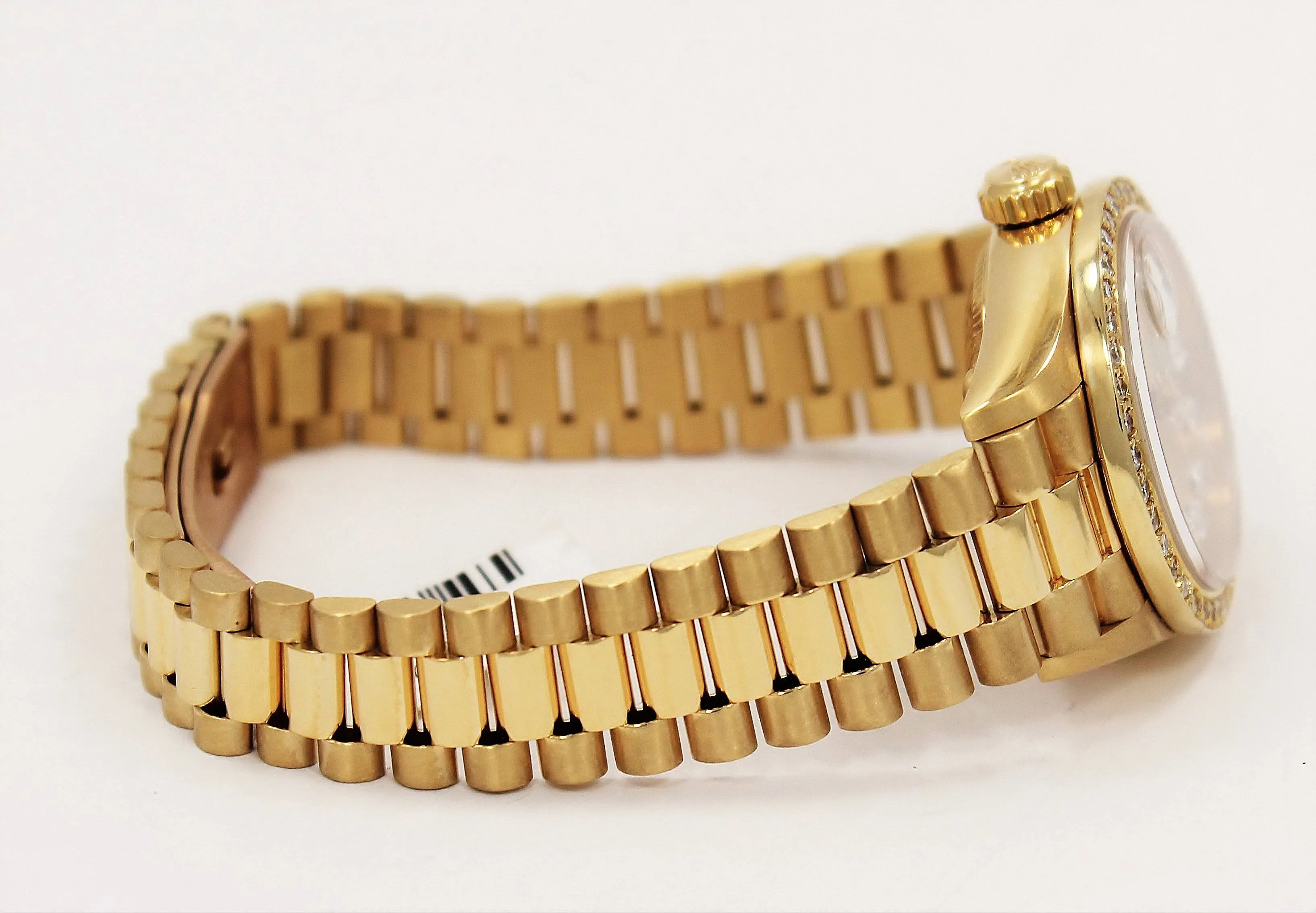 Rolex President 69178 Datejust 18K Yelow Gold 1.05CT Diamond Bezel Dial Watch