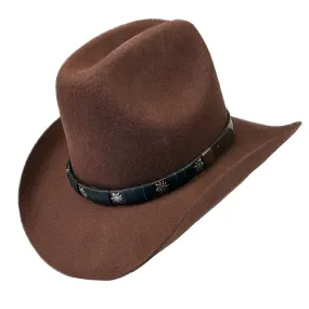 Rust Wool Felt Cattleman Western Cowboy Hat