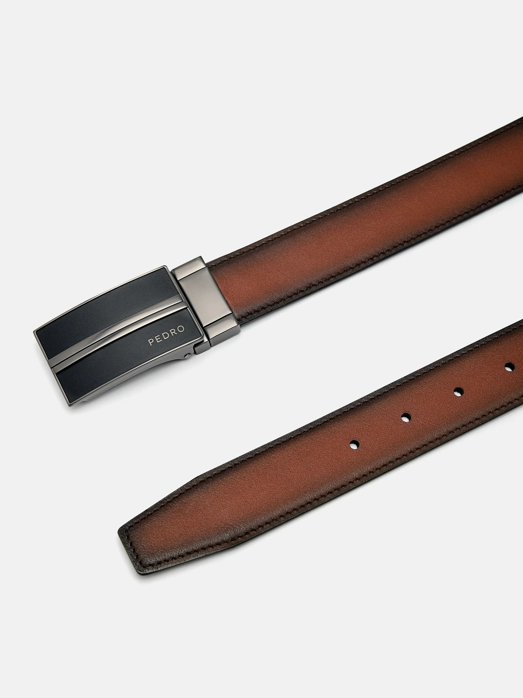 Saffiano Leather Reversible Tang Belt