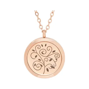 Serina & Company Stainless Steel Rose Gold Swirls Pendant