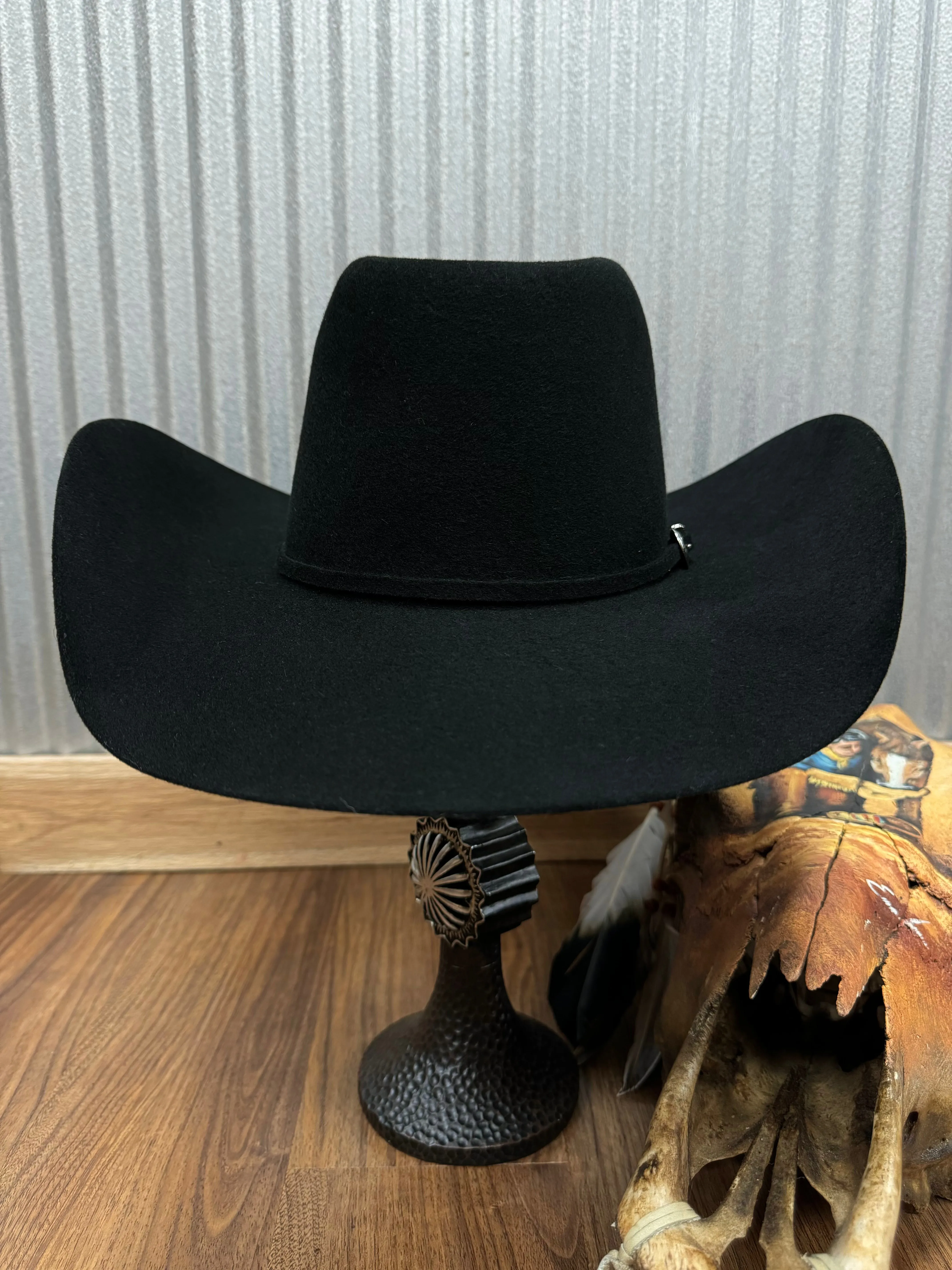 Serratelli Mesa WJ 'Brick' Top Black Pure Wool Cowboy Hat