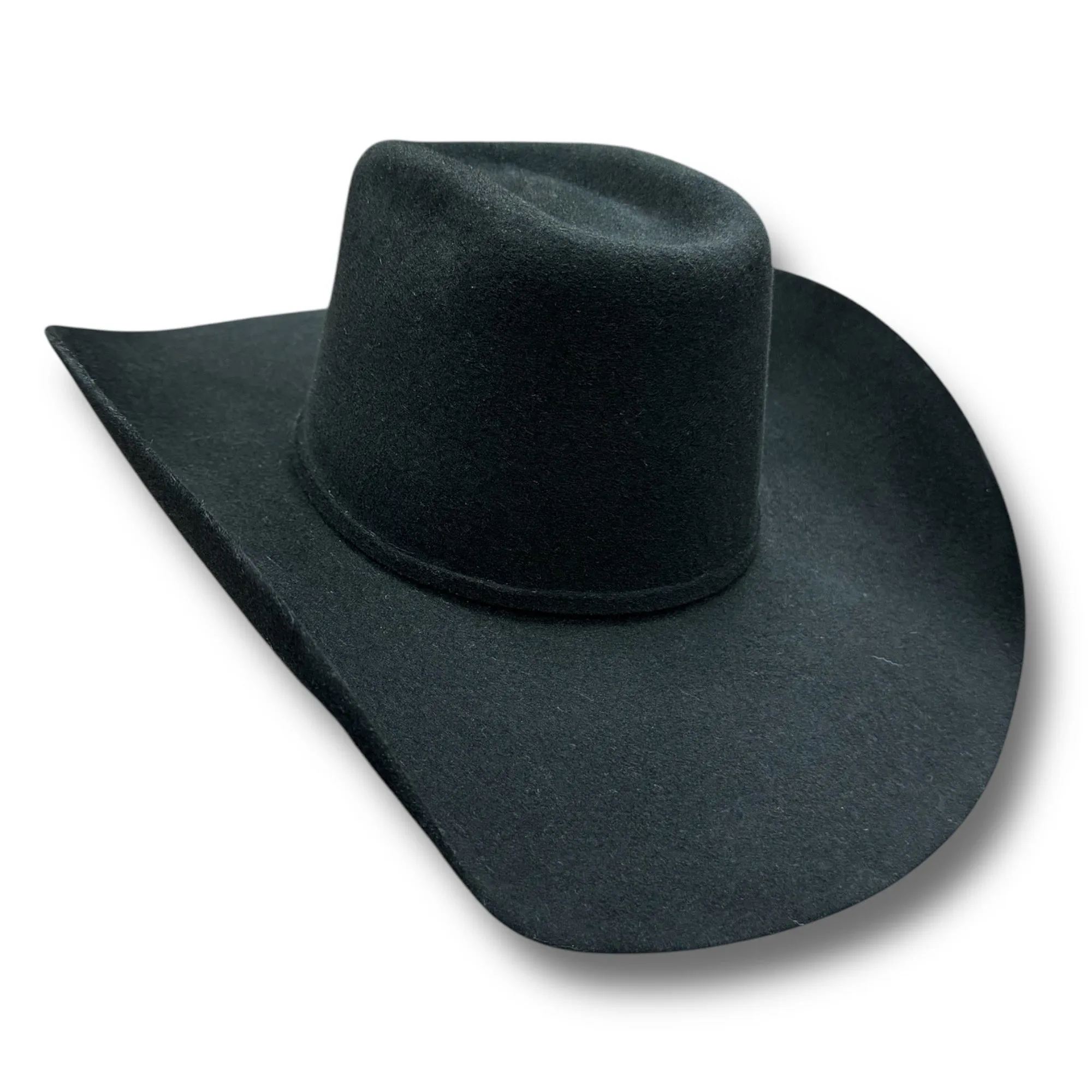 Serratelli Mesa WJ 'Brick' Top Black Pure Wool Cowboy Hat