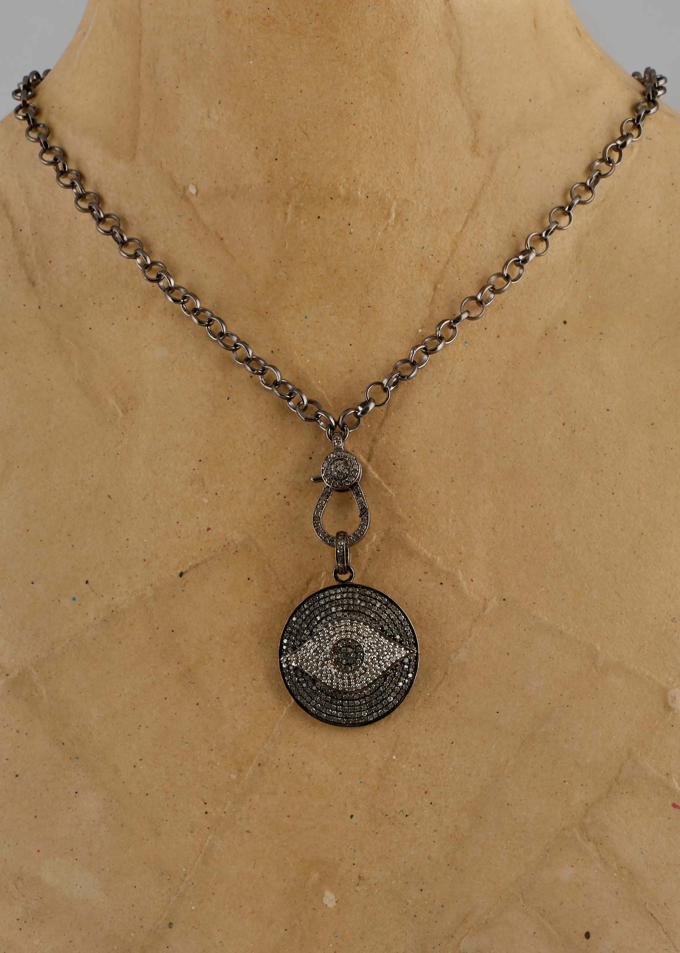 Silver Diamond Eye Charm