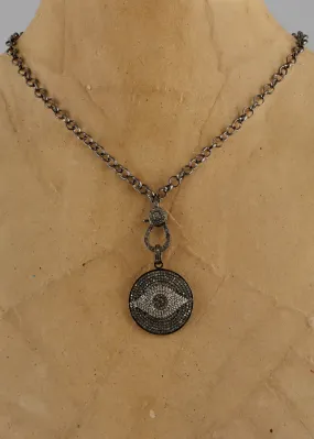 Silver Diamond Eye Charm