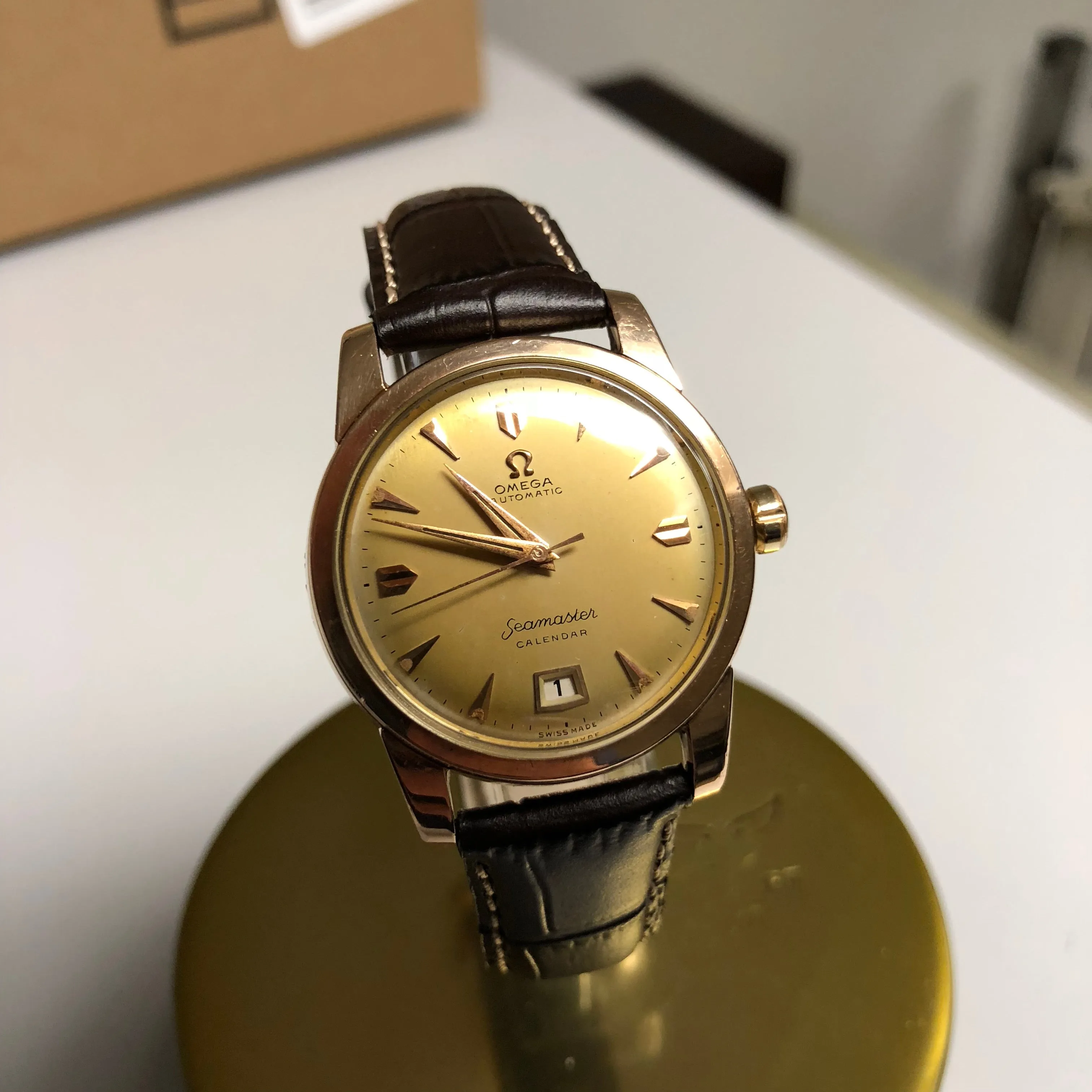Sold - Omega Seamaster Calibre 355 Date Circa 1954 Automatic Bumper Wind Vintage Watch - Fully Serviced by ClockSavant