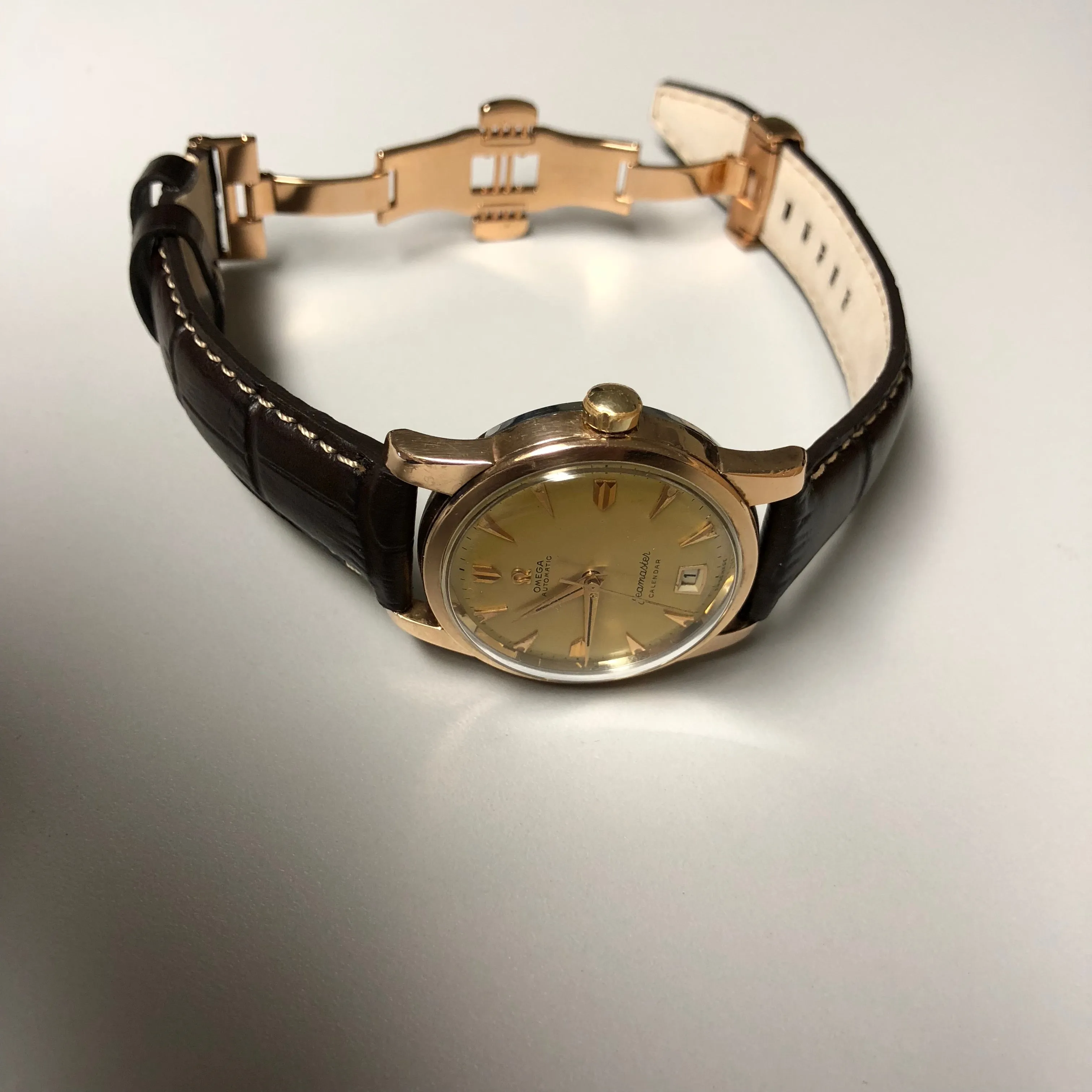 Sold - Omega Seamaster Calibre 355 Date Circa 1954 Automatic Bumper Wind Vintage Watch - Fully Serviced by ClockSavant