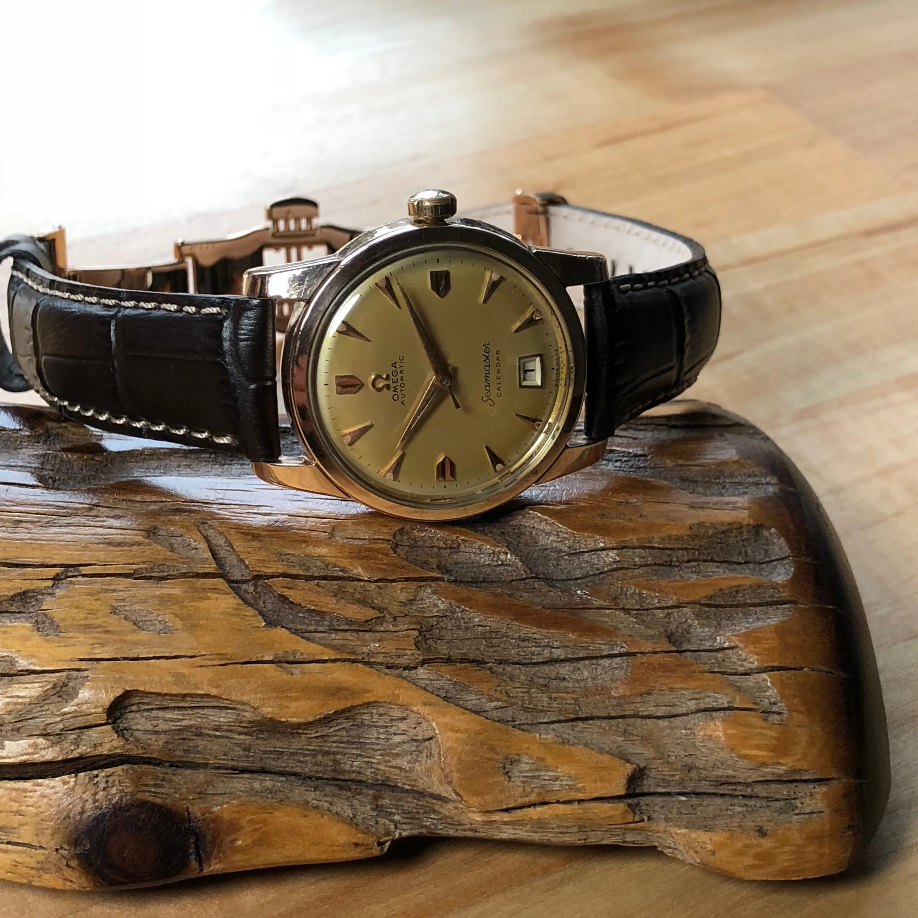 Sold - Omega Seamaster Calibre 355 Date Circa 1954 Automatic Bumper Wind Vintage Watch - Fully Serviced by ClockSavant