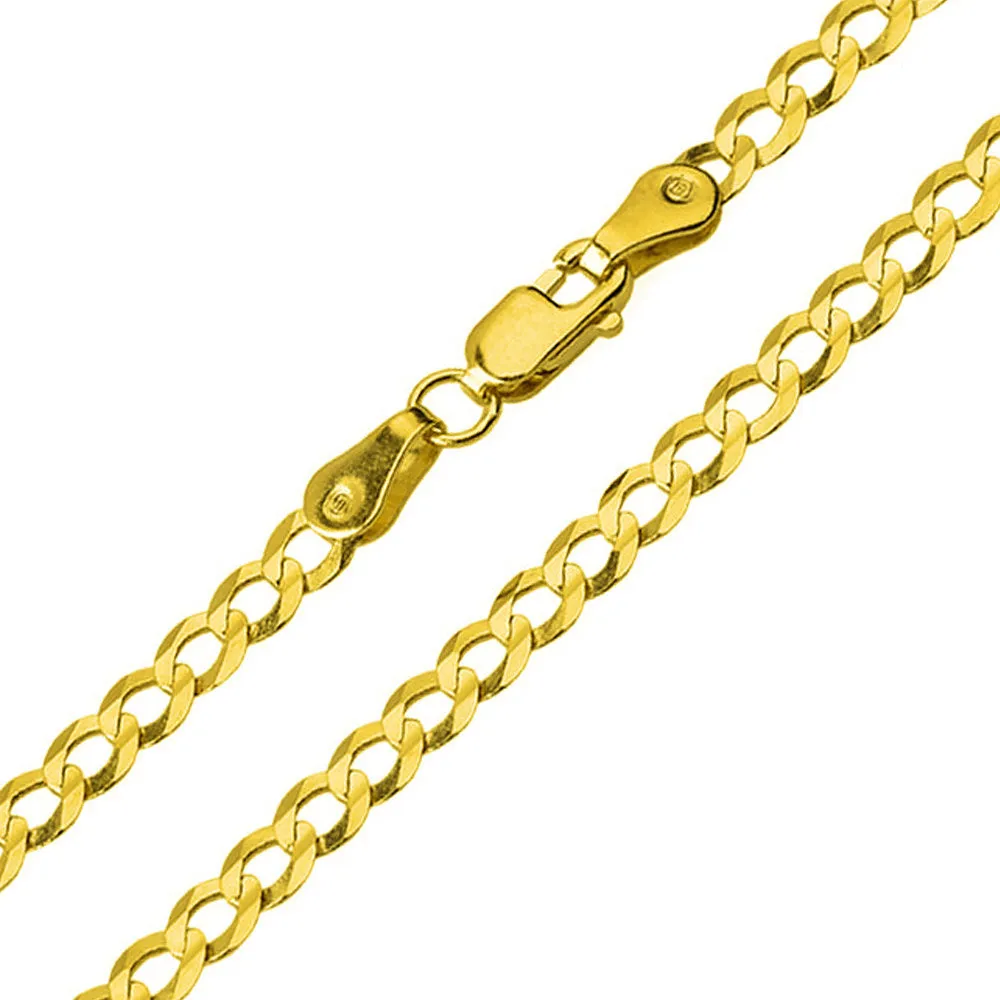 Solid 14K Yellow Gold Statue of Liberty Charm Pendant with Cuban Chain Necklace