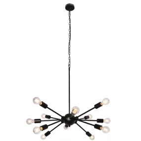 Supernova 12 Black Pendant Light