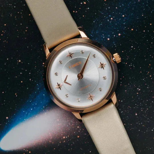 Timex Celestial Opulence Automatic 38mm Rose Gold Silver