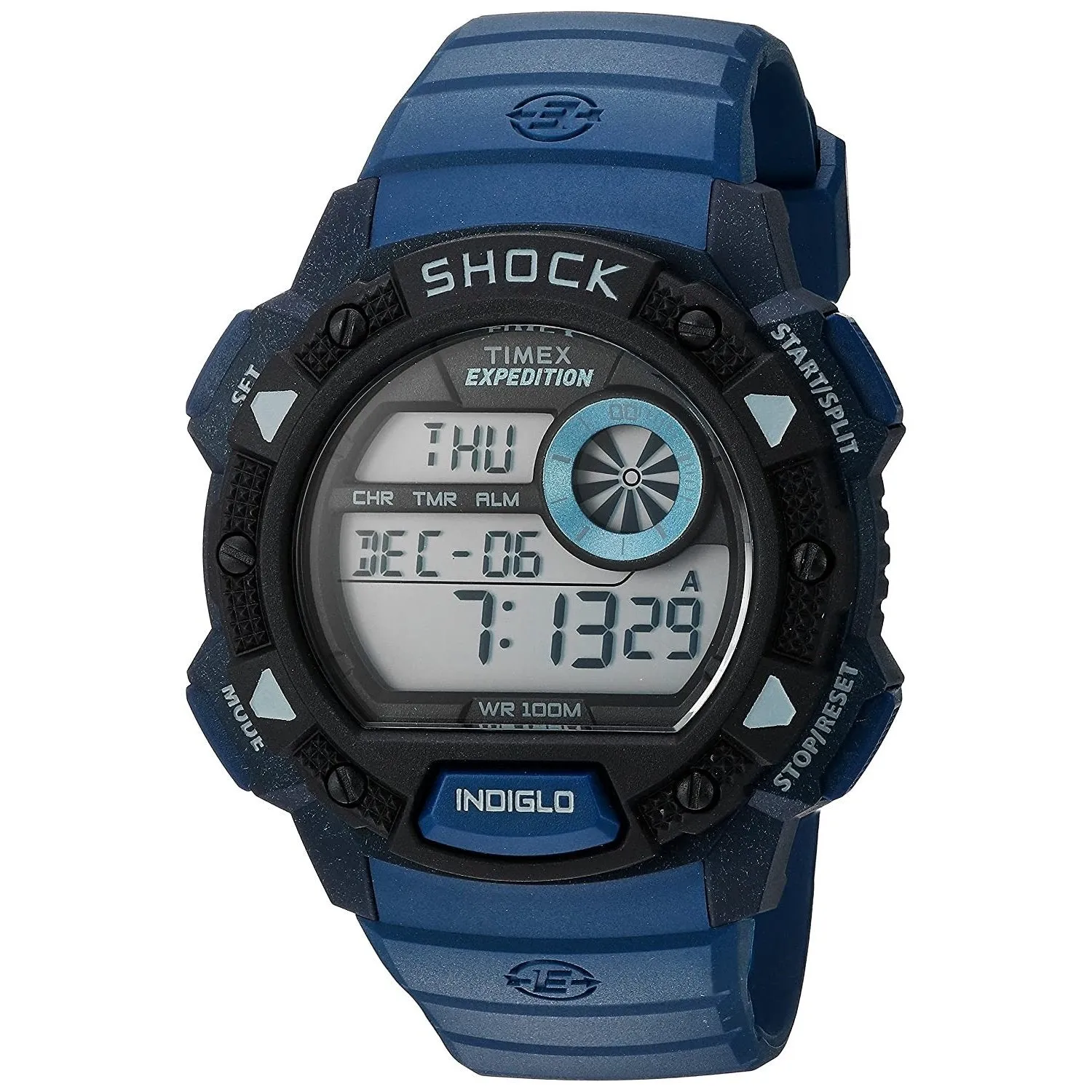 Timex Men's TW4B07400 Expedition Base Shock Blue Resin Watch