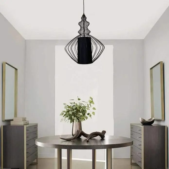 Tokyo 2 Black Wire Frame Pendant