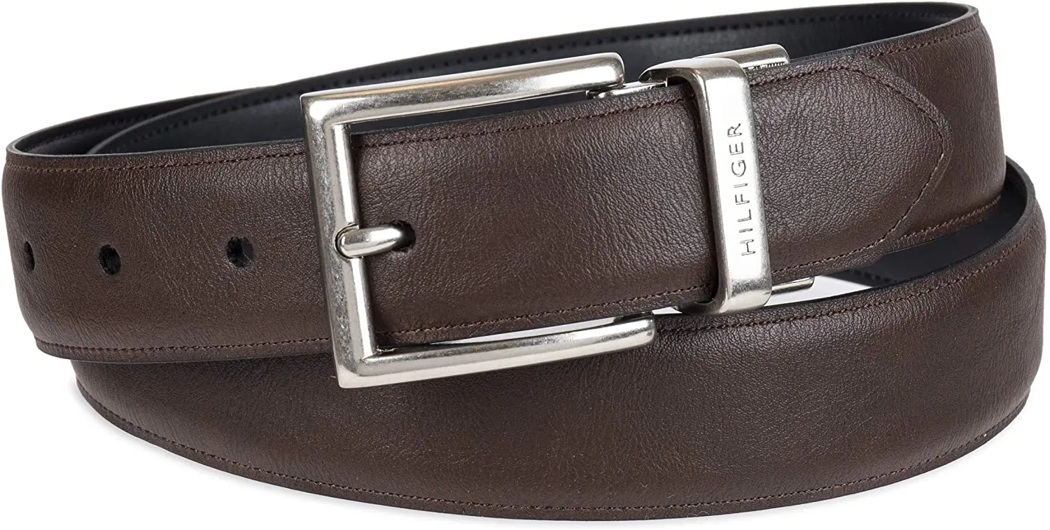 Tommy Hilfiger Men's Reversible Belt Brown/Black