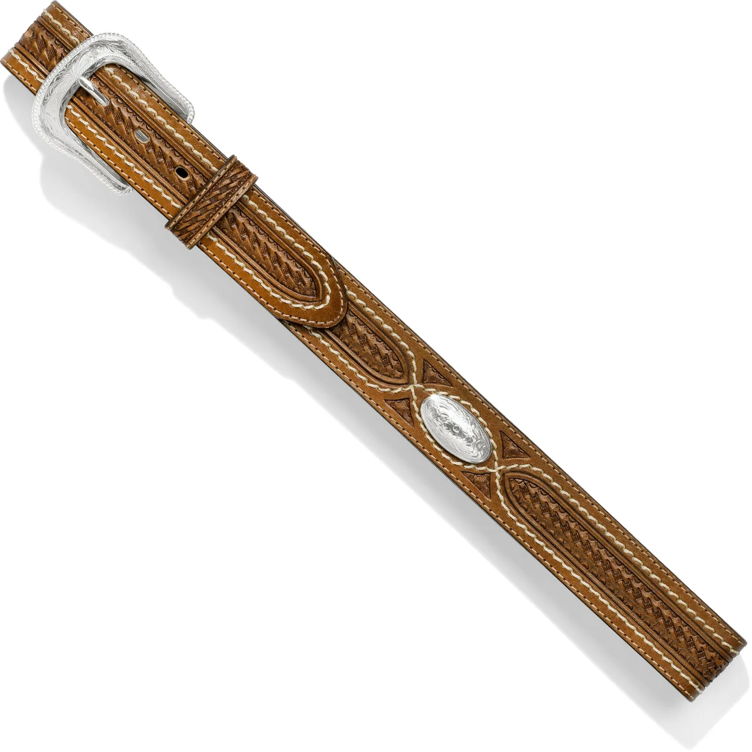 Tony Lama Cross Creek Ridge Brown Leather Belt