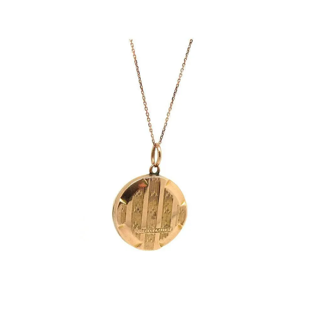 Victorian (1837-1901) Antique Rose Gold Round Locket
