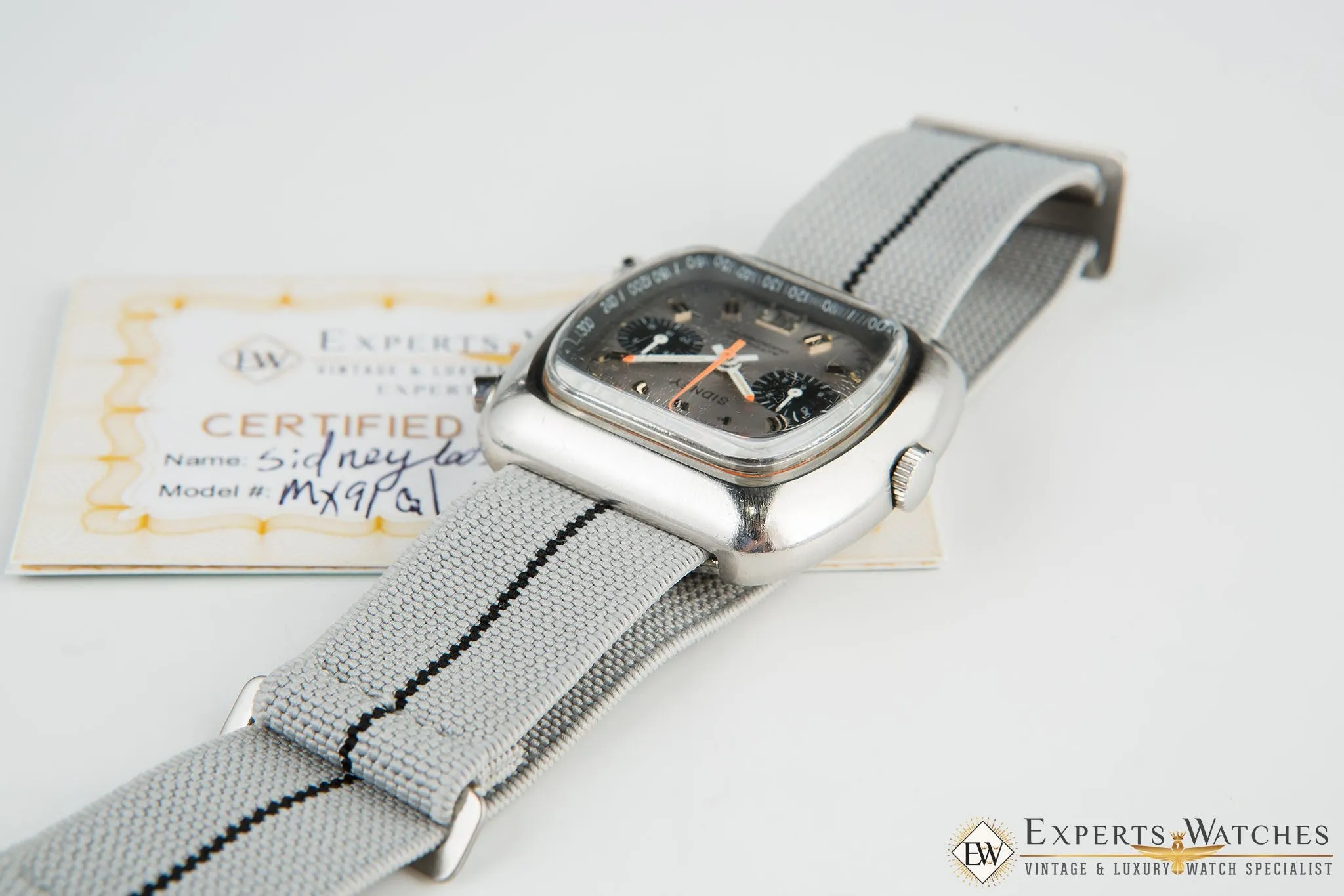 Vintage 1970's Sidney Chronograph Calibre 12 Date Silverstone Panda Chronomatic