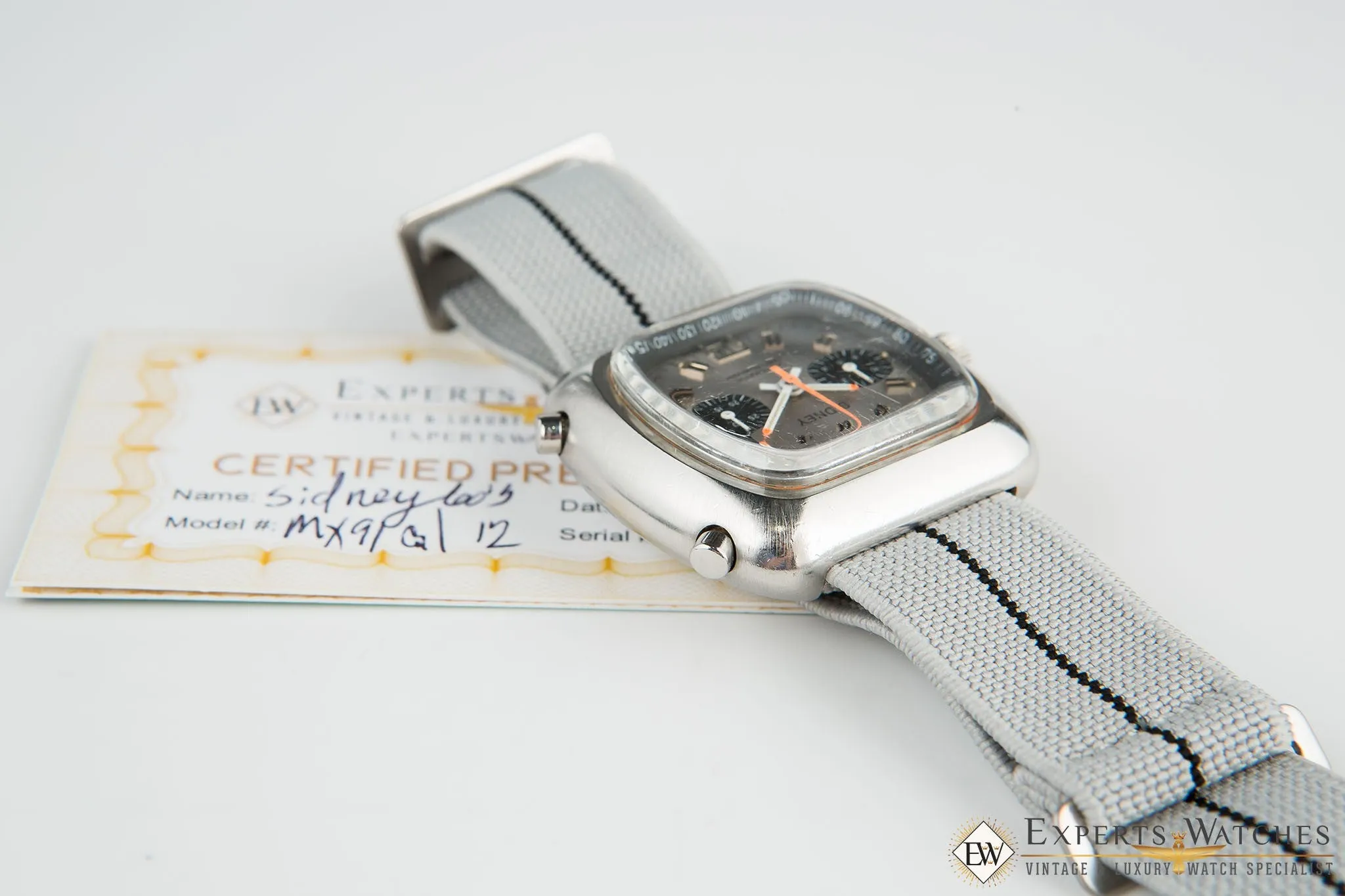 Vintage 1970's Sidney Chronograph Calibre 12 Date Silverstone Panda Chronomatic