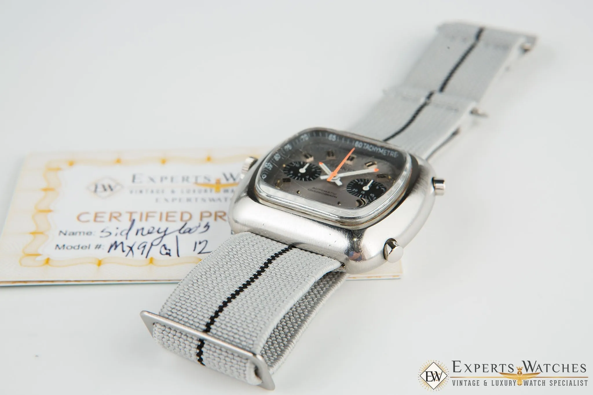 Vintage 1970's Sidney Chronograph Calibre 12 Date Silverstone Panda Chronomatic