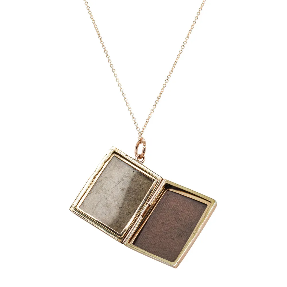 Vintage 9ct Rose Gold Book Locket