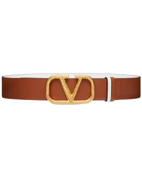 VLOGO Signature Reversible 40 Belt in Selleria and Bianco