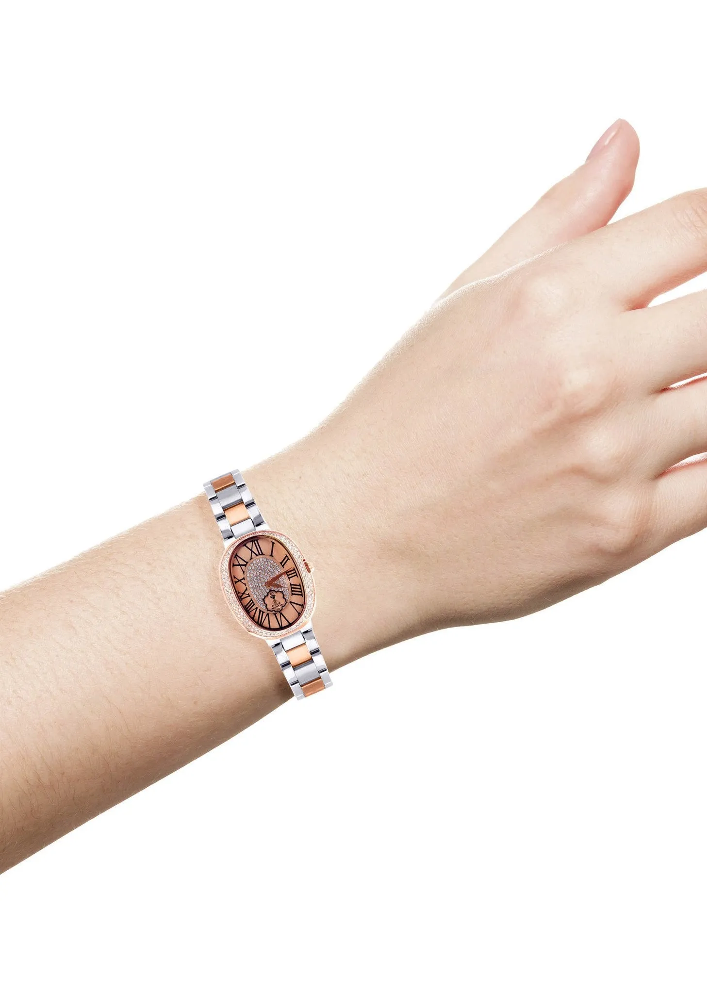 Womens Rose Gold Tone Diamond Watch | Appx 0.87 Carats