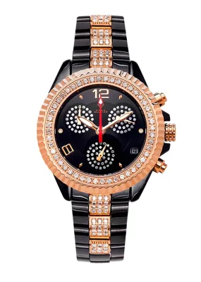 Womens Rose Gold Tone Diamond Watch | Appx 3.02 Carats
