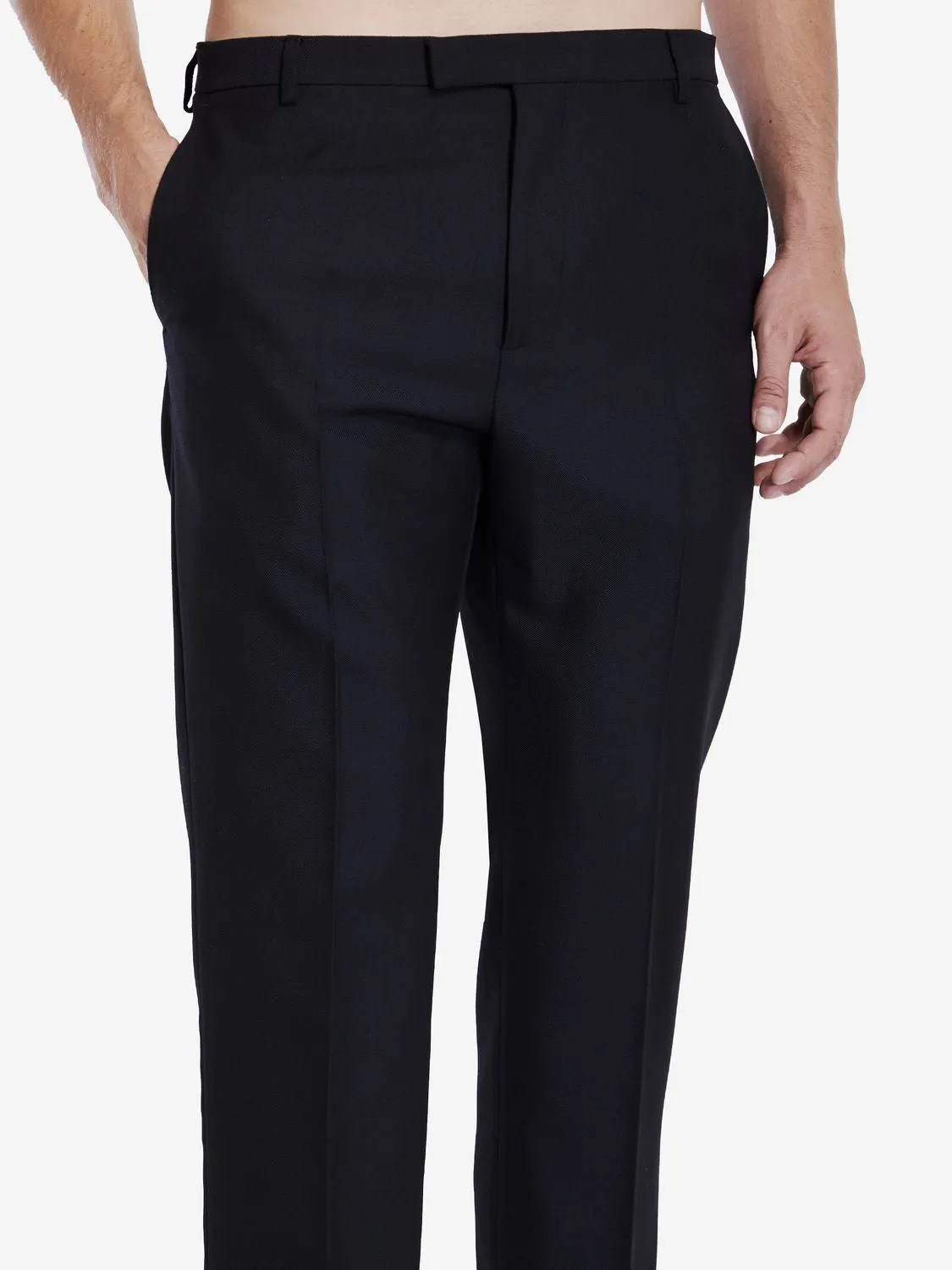 WOOL BLEND TWILL BUSH-TROUSERS