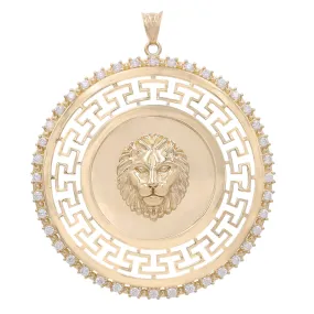 Yellow Gold 14k Lion Medal Pendant