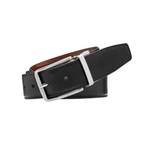 ZEKE Black/Chestnut. Men’s Reversible Leather Belt. 35mm width.